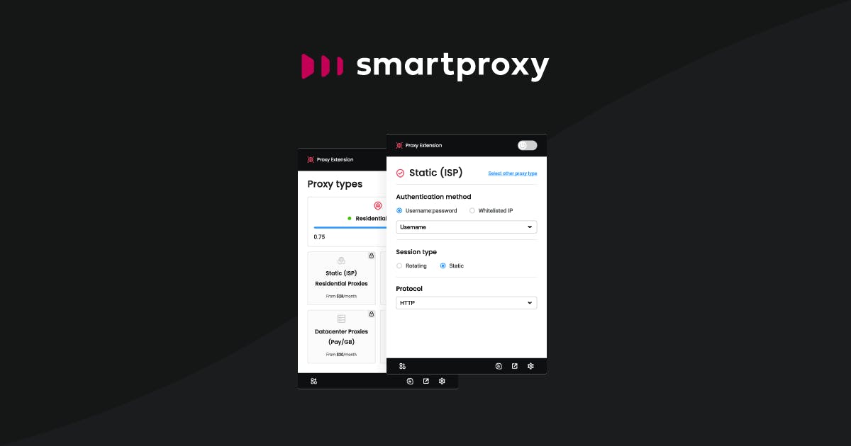 Manage your proxies with Smartproxy Chrome Extension Smartproxy