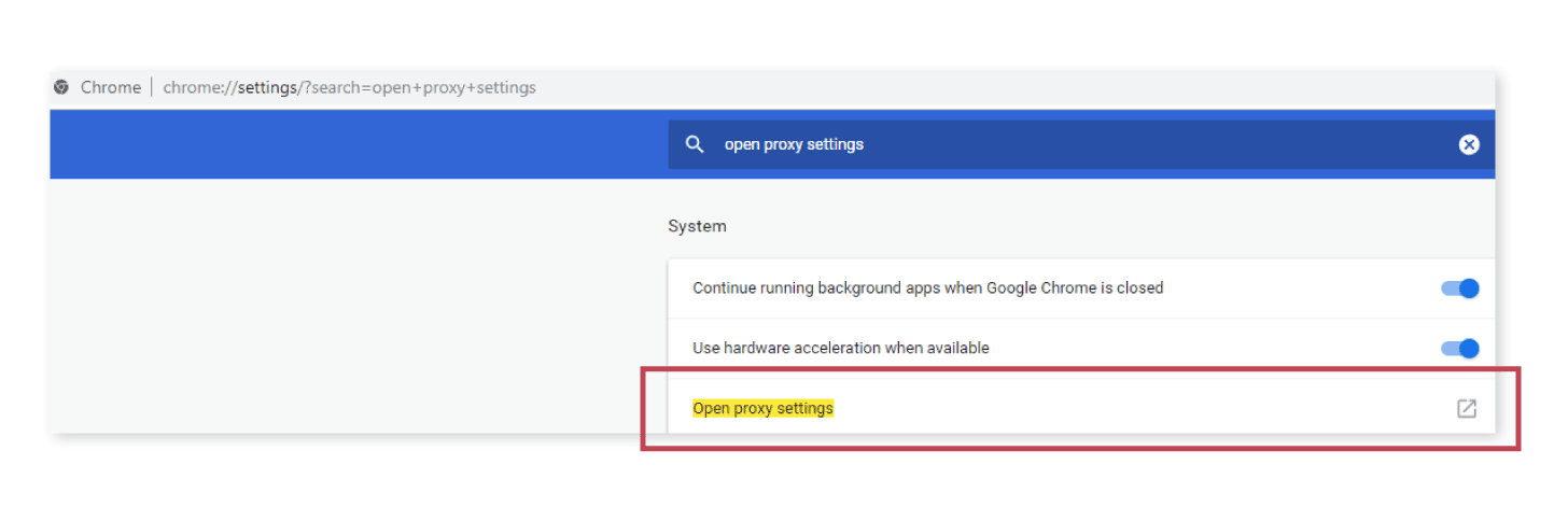 google proxy settings mac