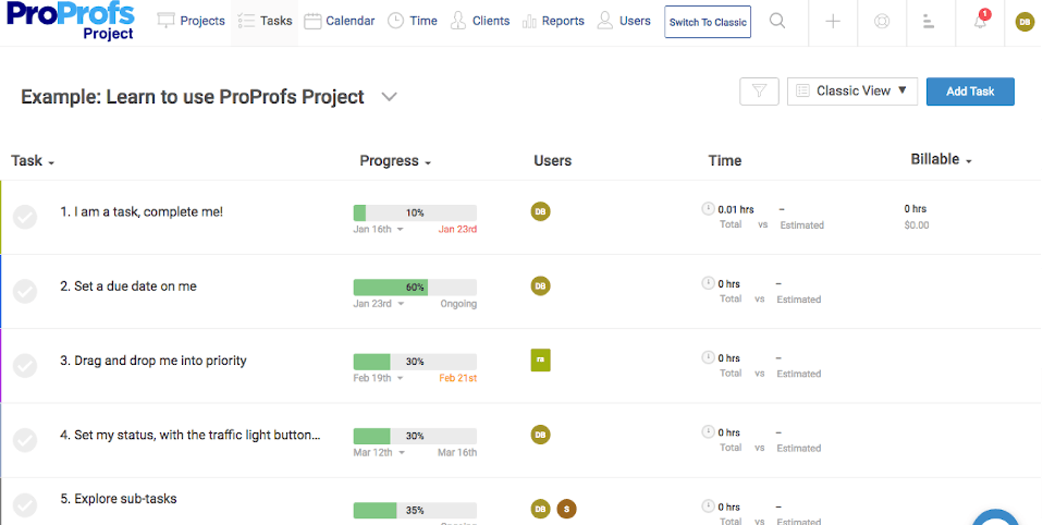 proprofs project