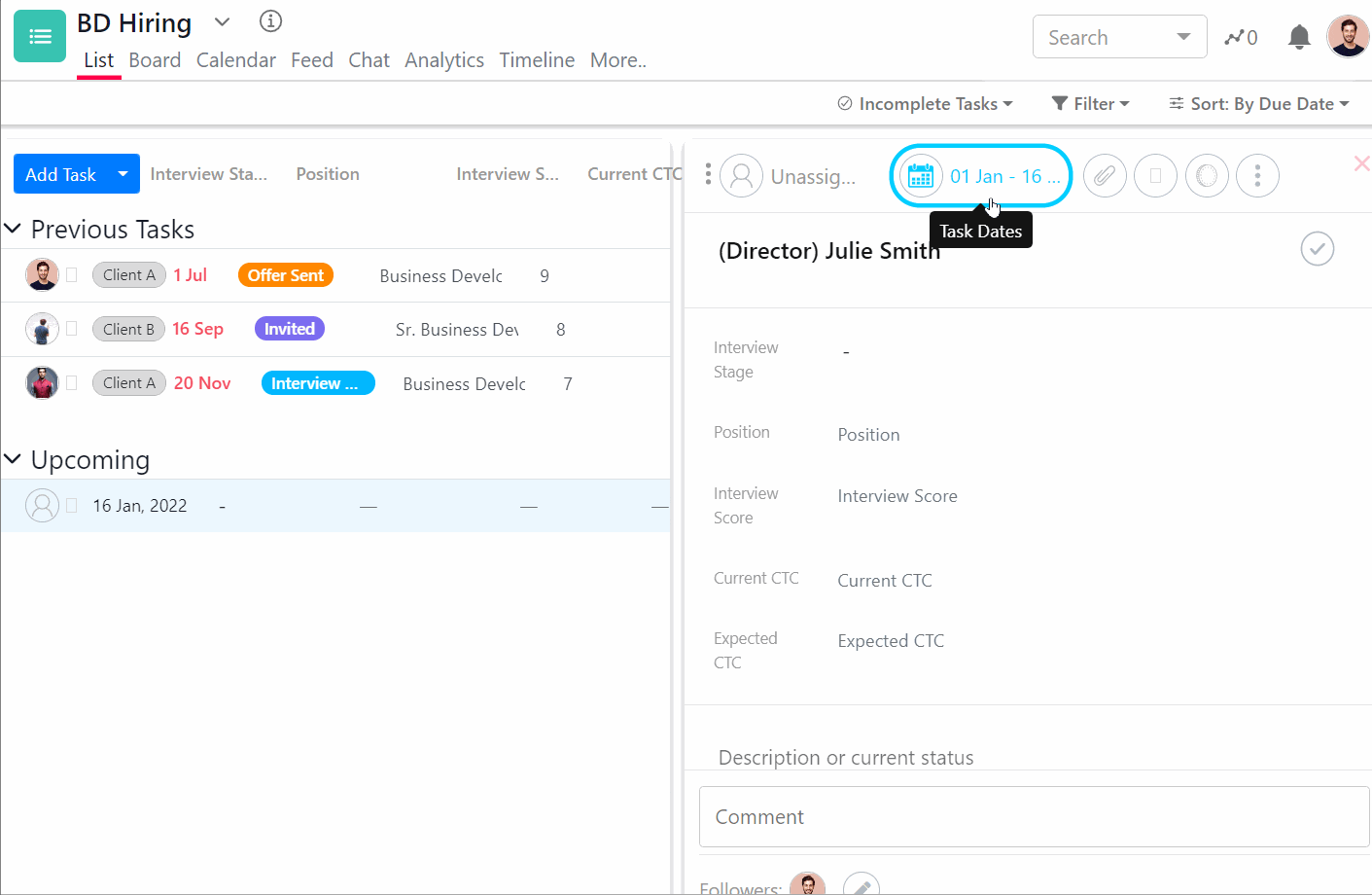 Set task timelines and priorities