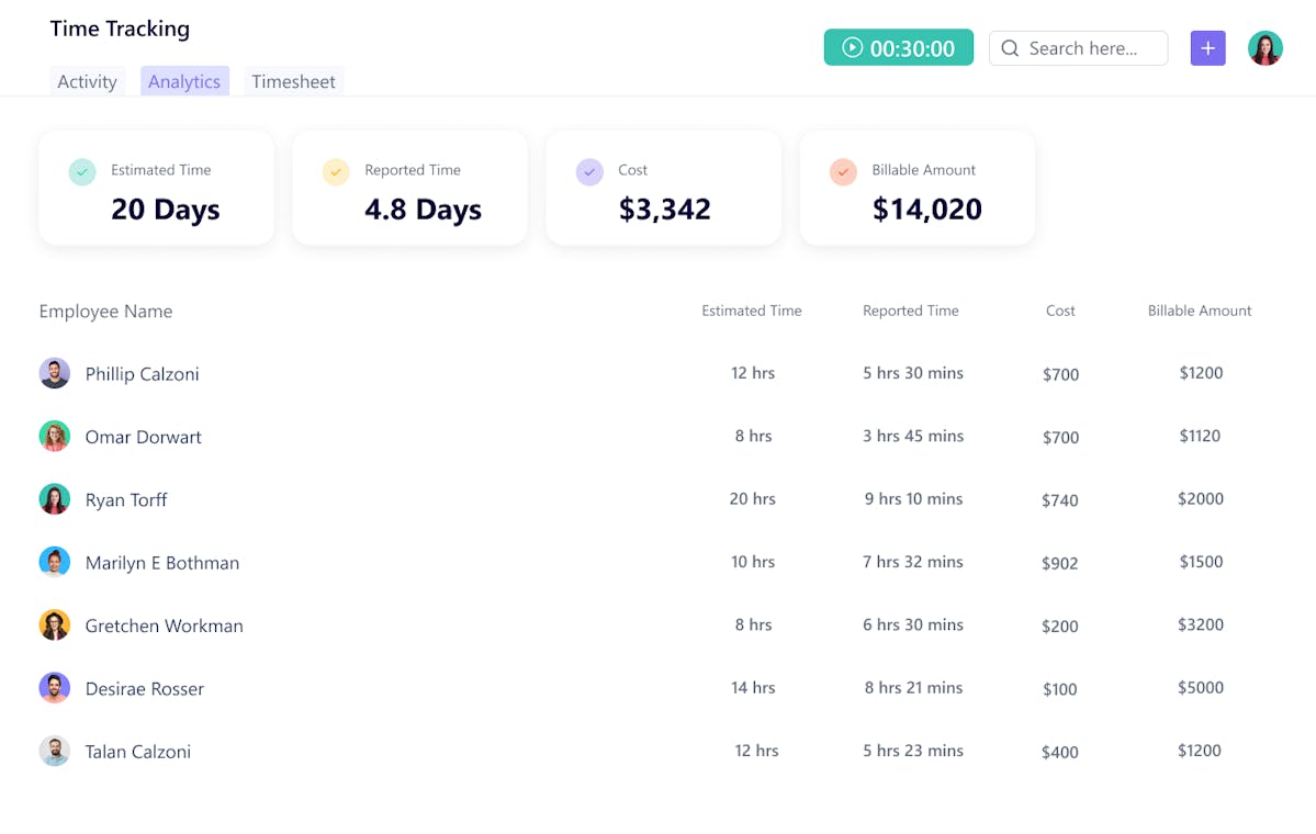 Project budget