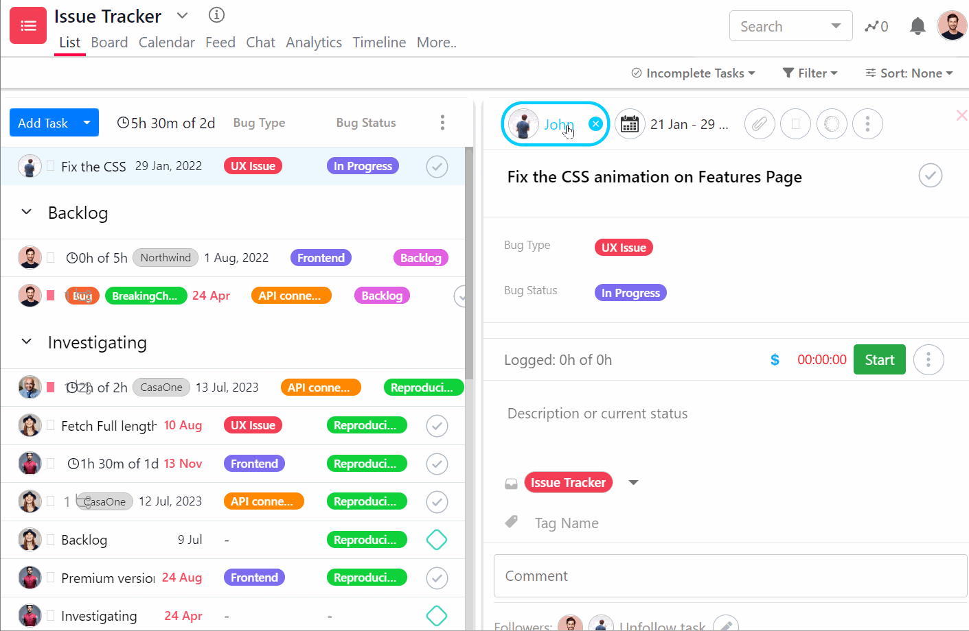 Assigning tasks to team