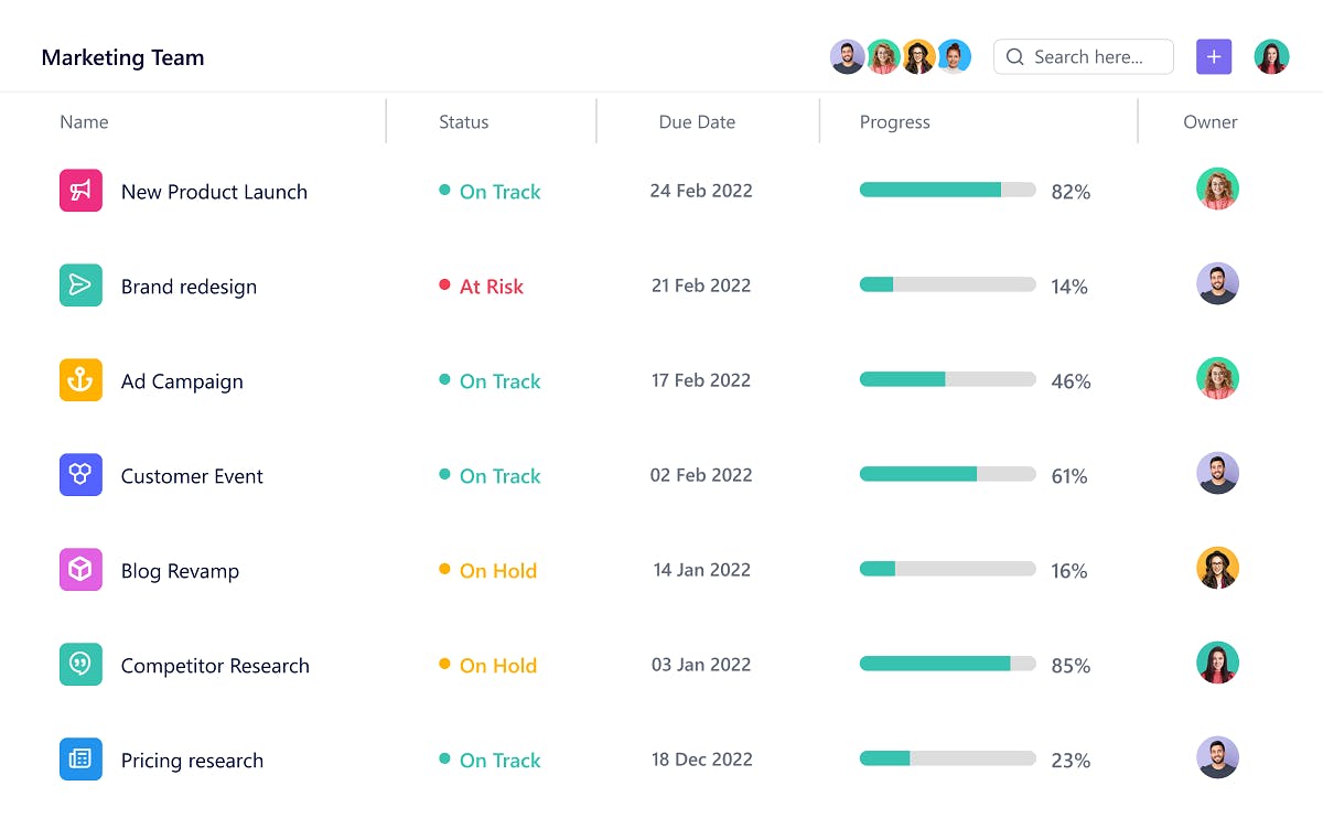 Portfolio View in SmartTask