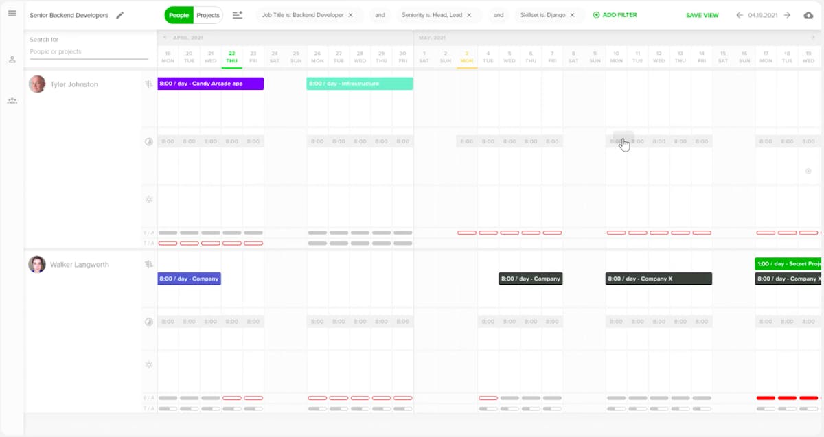 Teamdeck resource planning