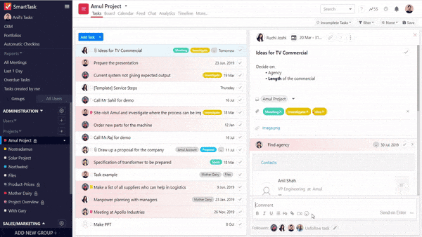 Communication Features - SmartTask