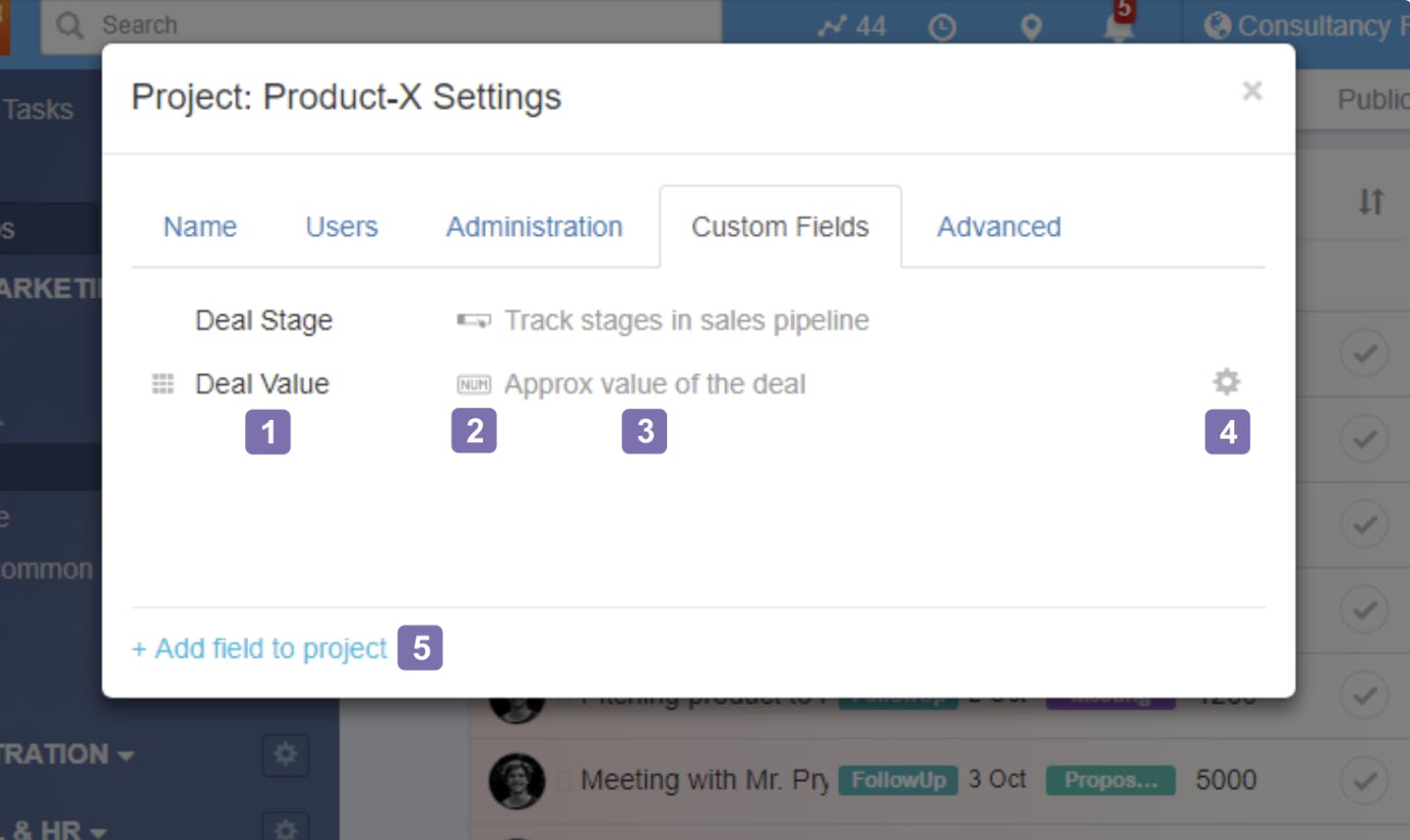 Custom fields in SmartTask