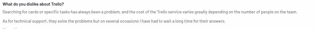 Trello customer support review