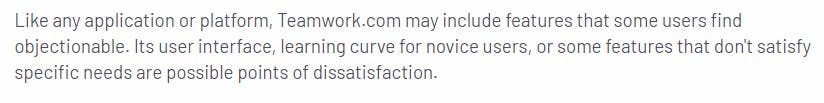 A review of Teamwork's user experience
