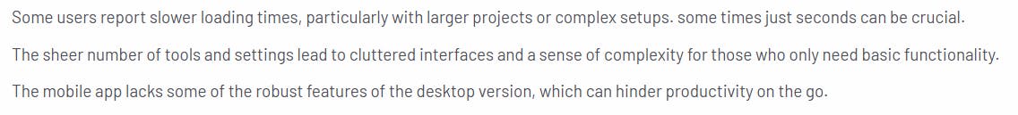 Negative review for ClickUp