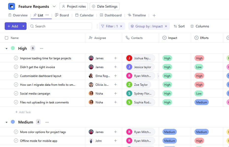 Feature Request - List View