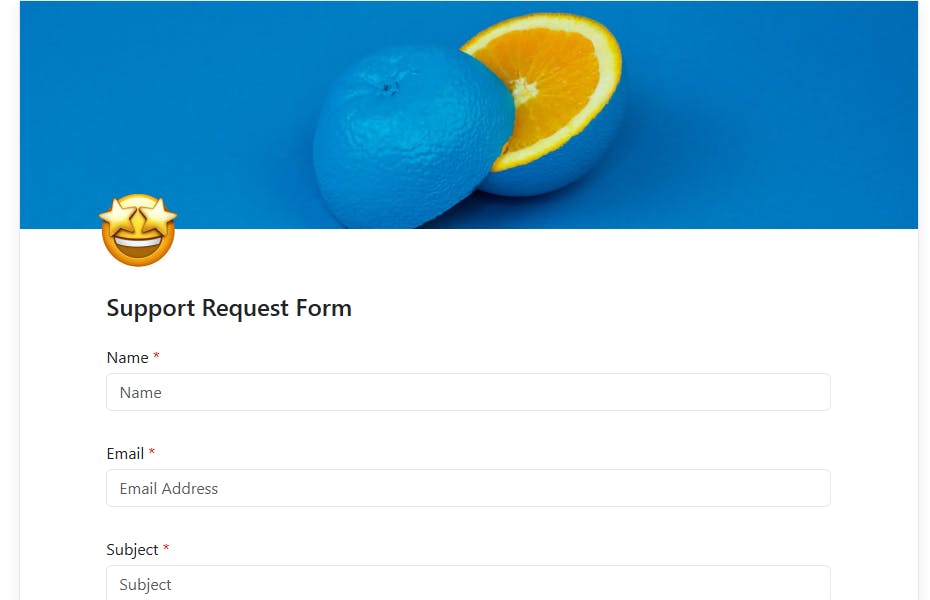 Customer Support Form
