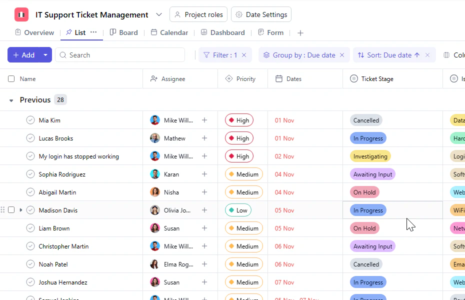 IT Support Ticket Management