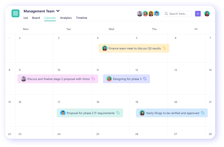 Calendar View