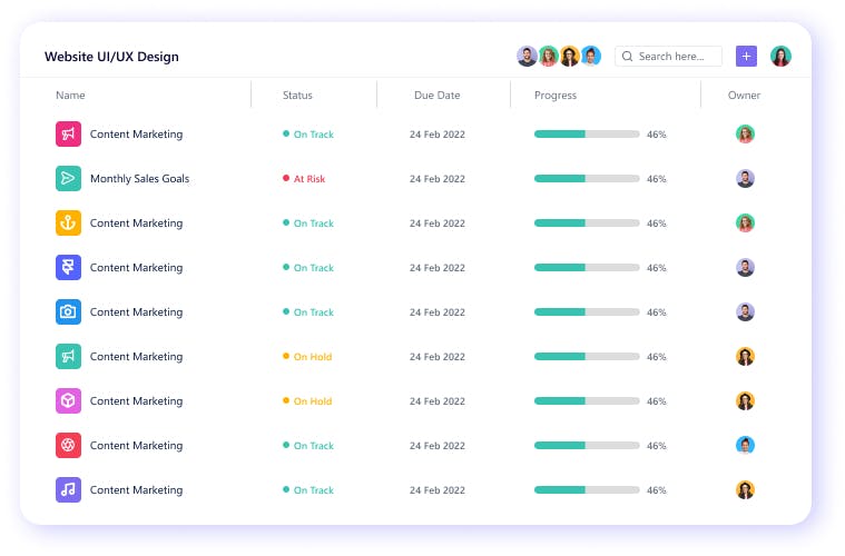 Portfolio View in SmartTask