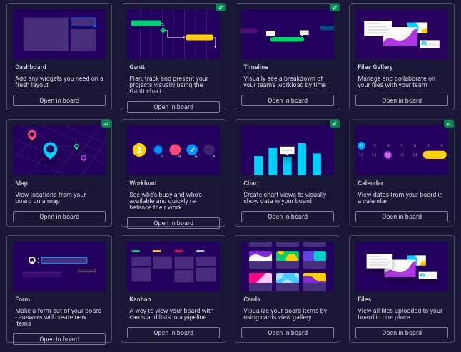 Monday.com's project views
