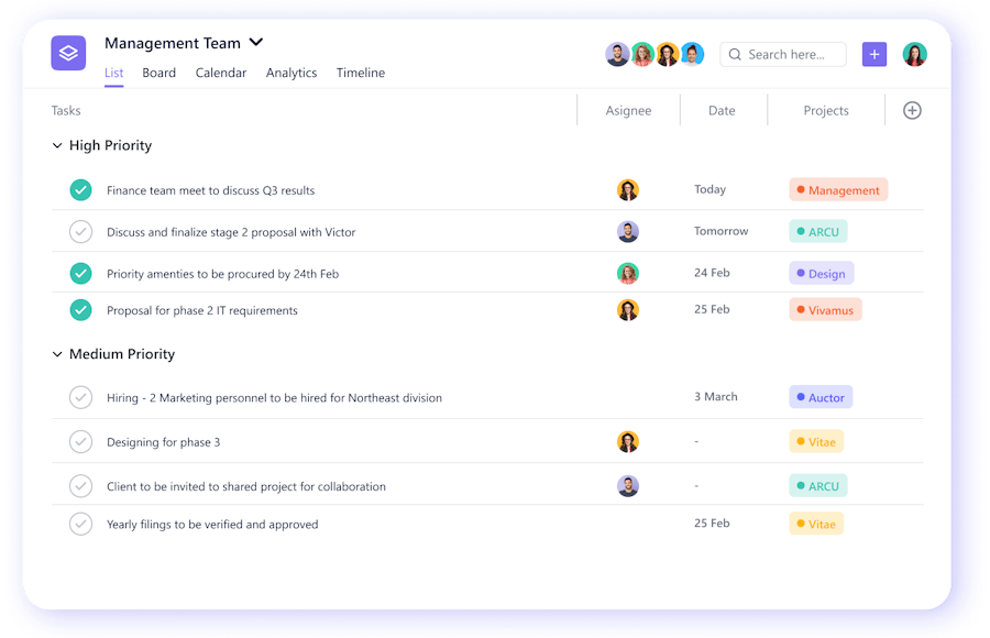 Project Views in SmartTask