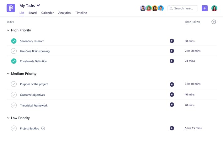 Time Tracking in SmartTask