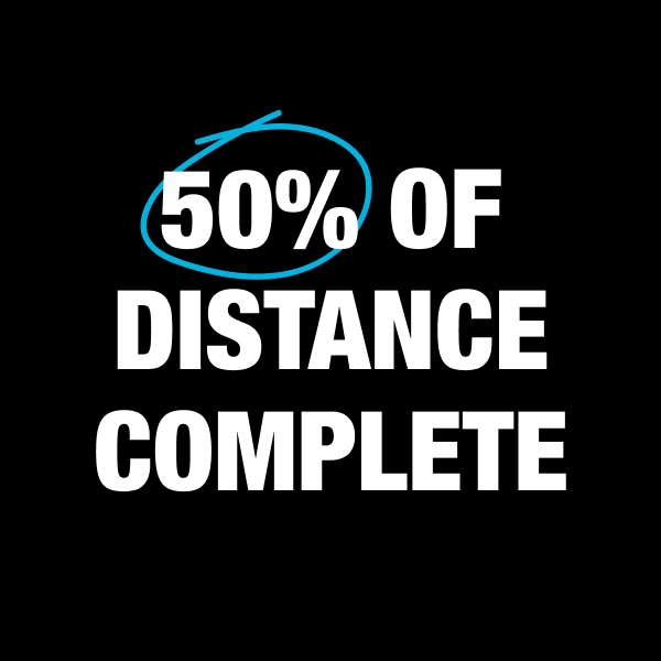 50% of Distance Complete