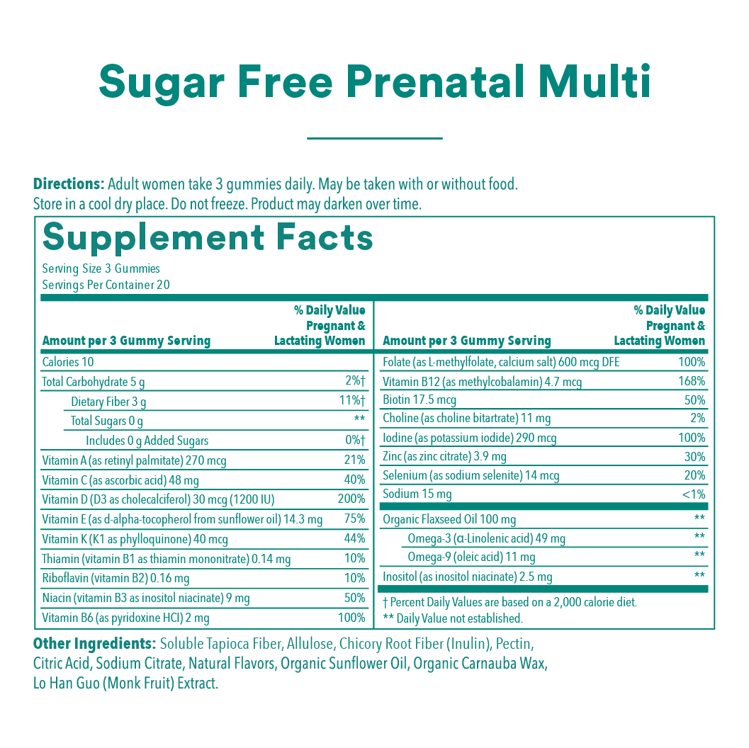 SmartyPants Vitamins: Sugar Free Prenatal Multi Gummy Vitamins