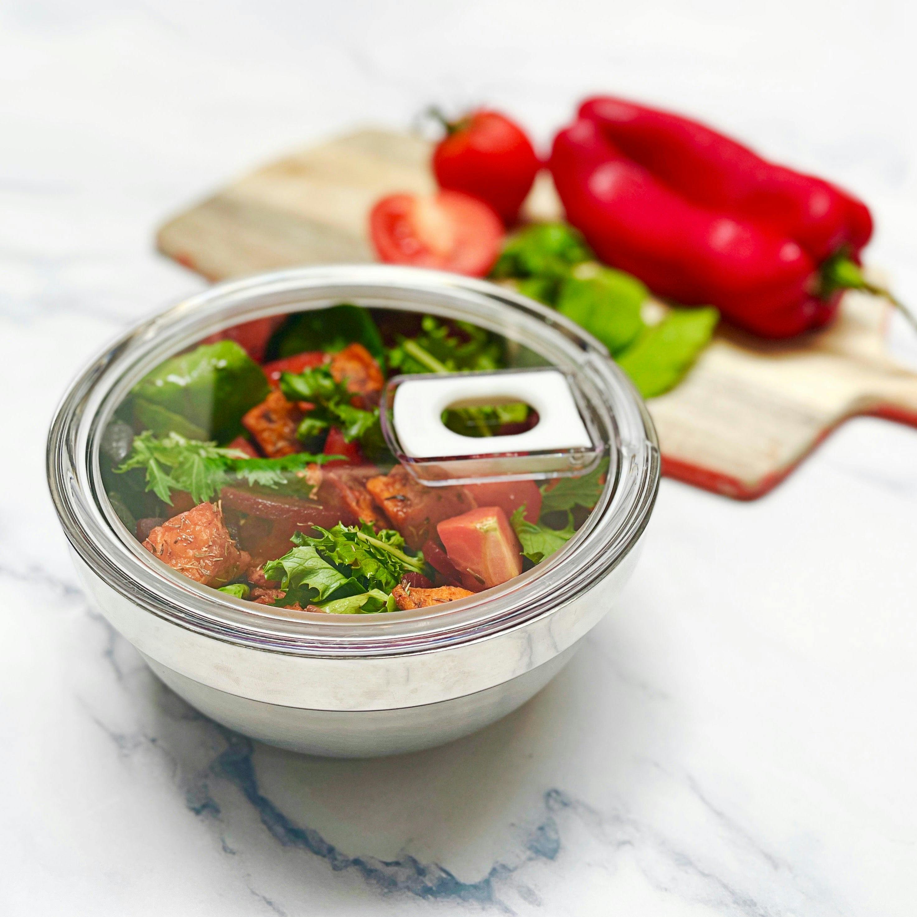 ceramic bento bowl with fresh salad