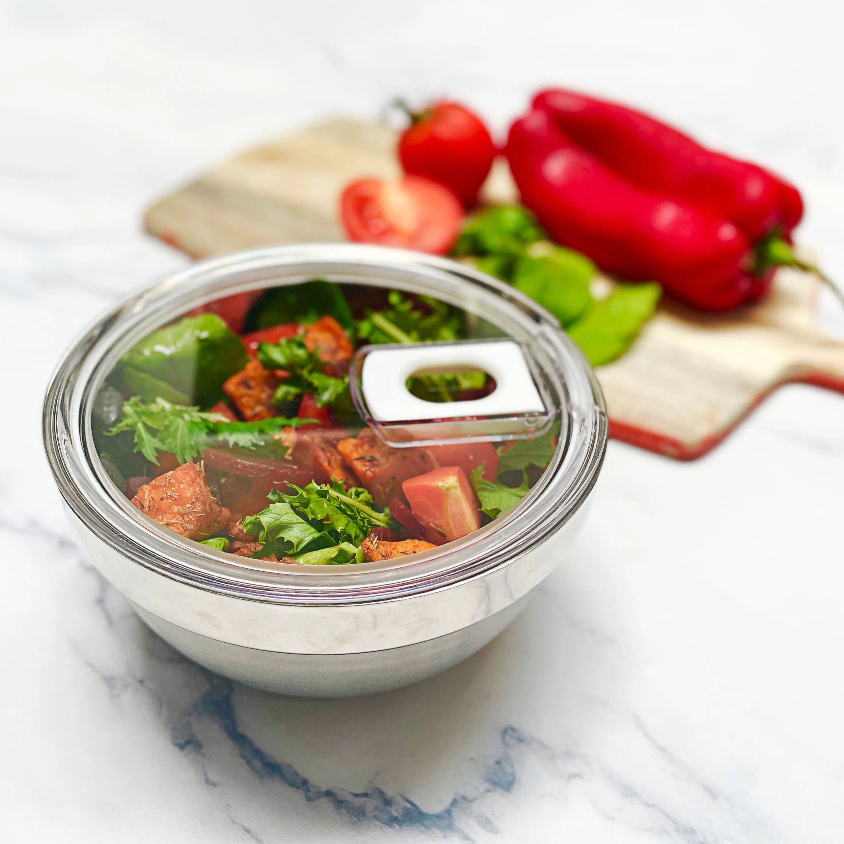 ceramic bento bowl with fresh salad