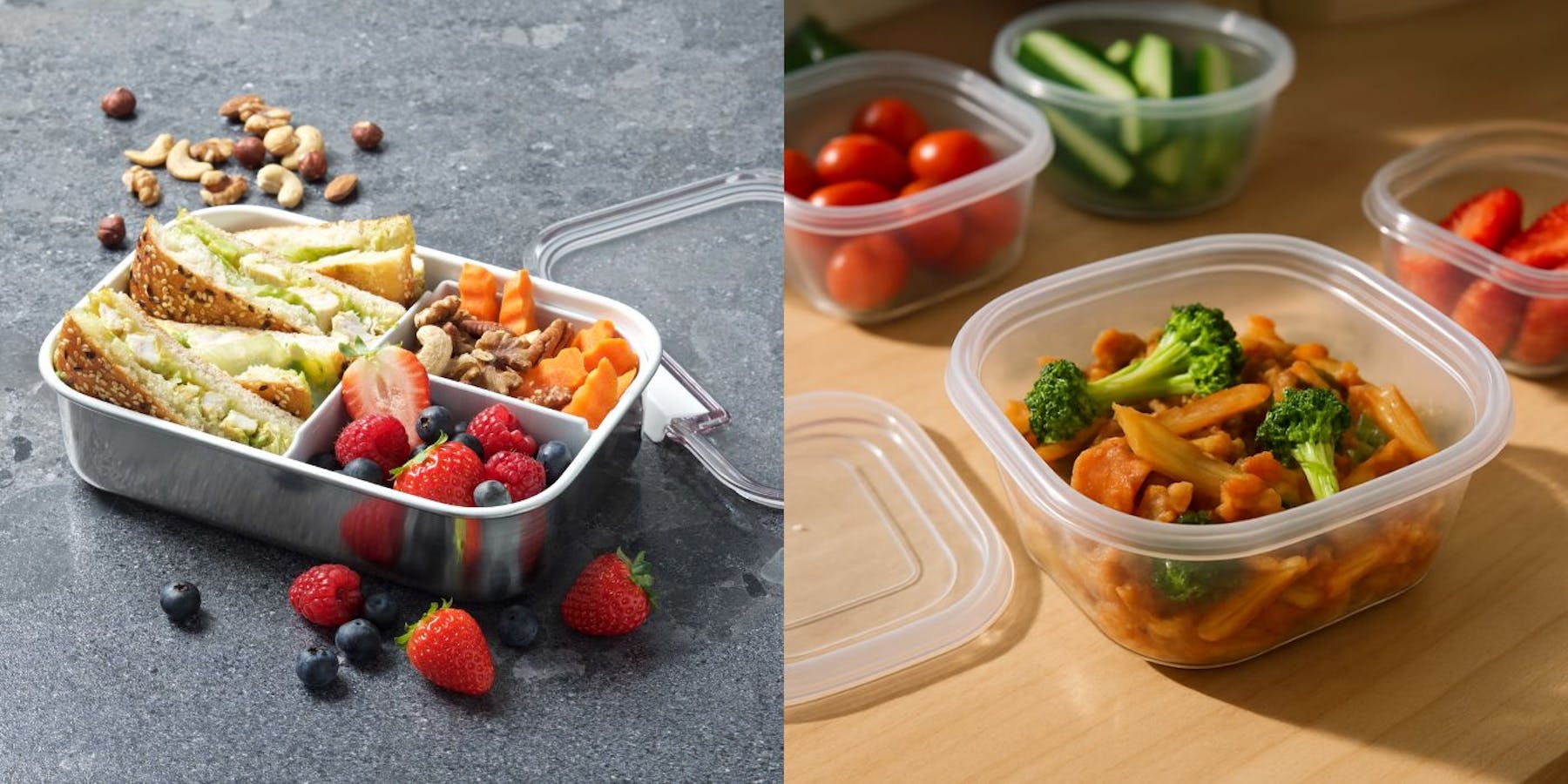 Stainless steel Bento vs. plastic food container