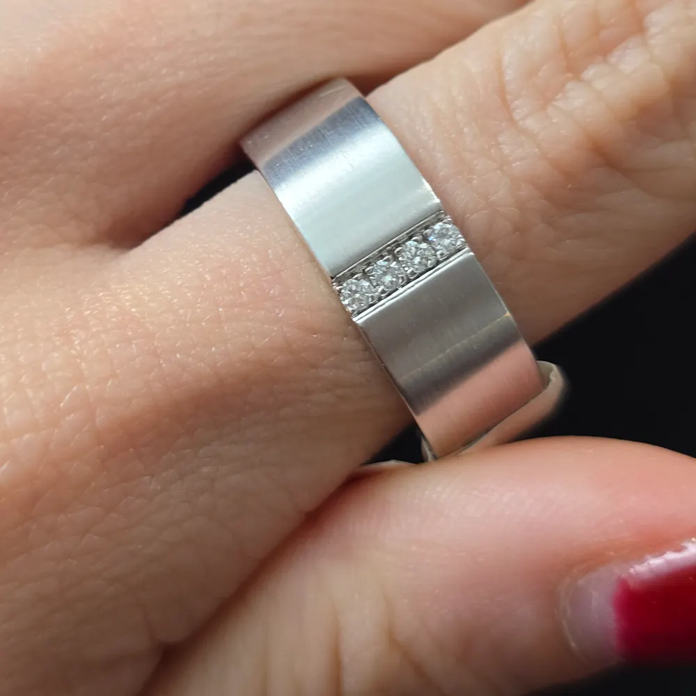 Wedding Band in 14KT White Gold | 1514