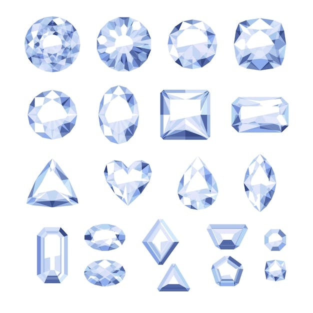 Diamonds on white background | Are lab grown diamonds real?