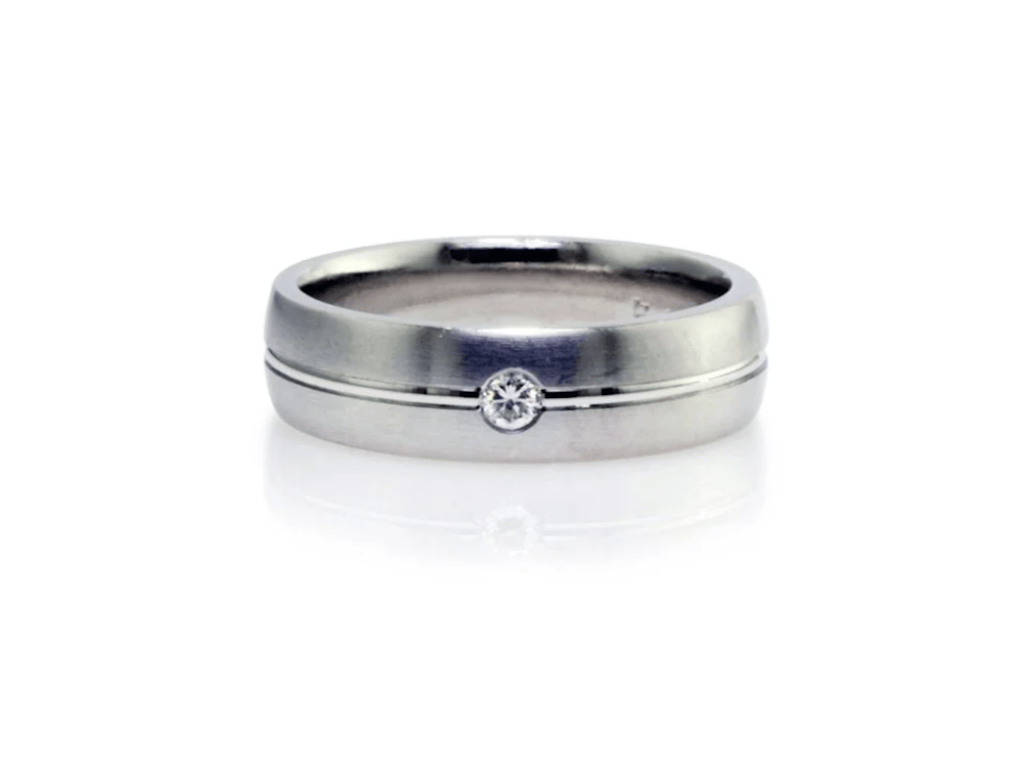 The Single Diamond Wedding Band