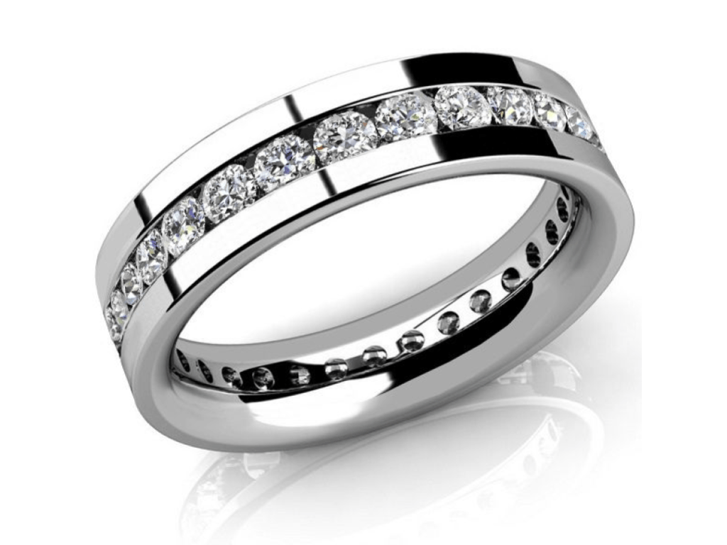 Channel-Set Diamond Wedding Band