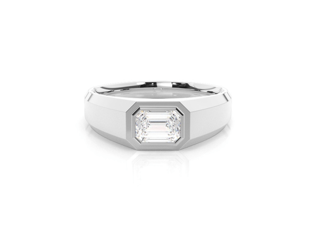Bezel-Set Diamond Wedding Bands
