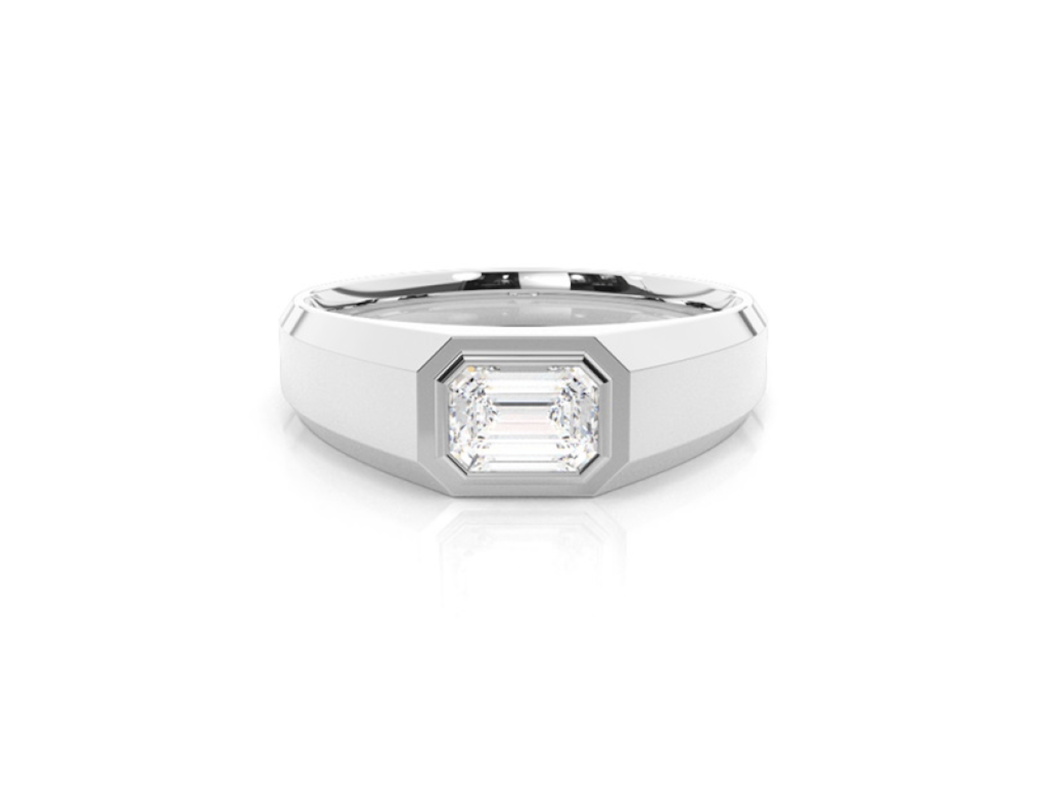 Bezel-Set Diamond Wedding Bands