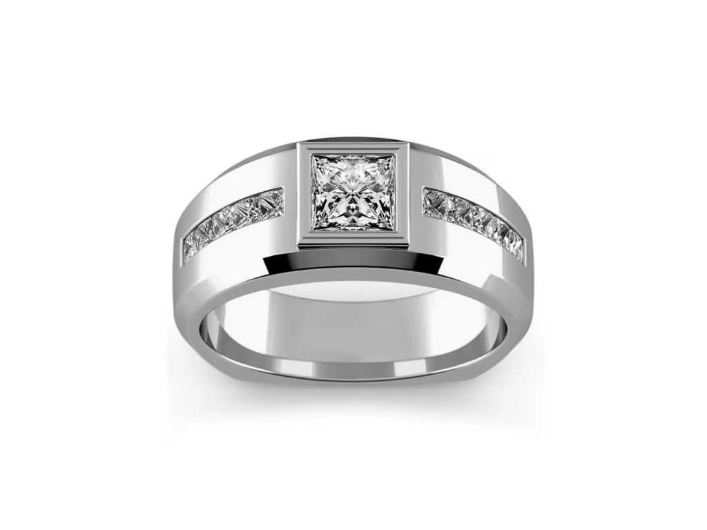 Bezel-Set Diamond Wedding Bands