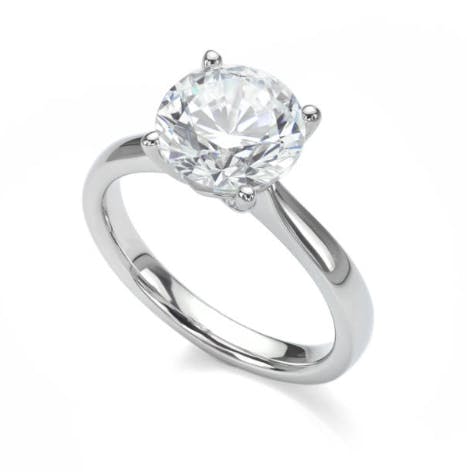 Solitaire diamond engagement ring