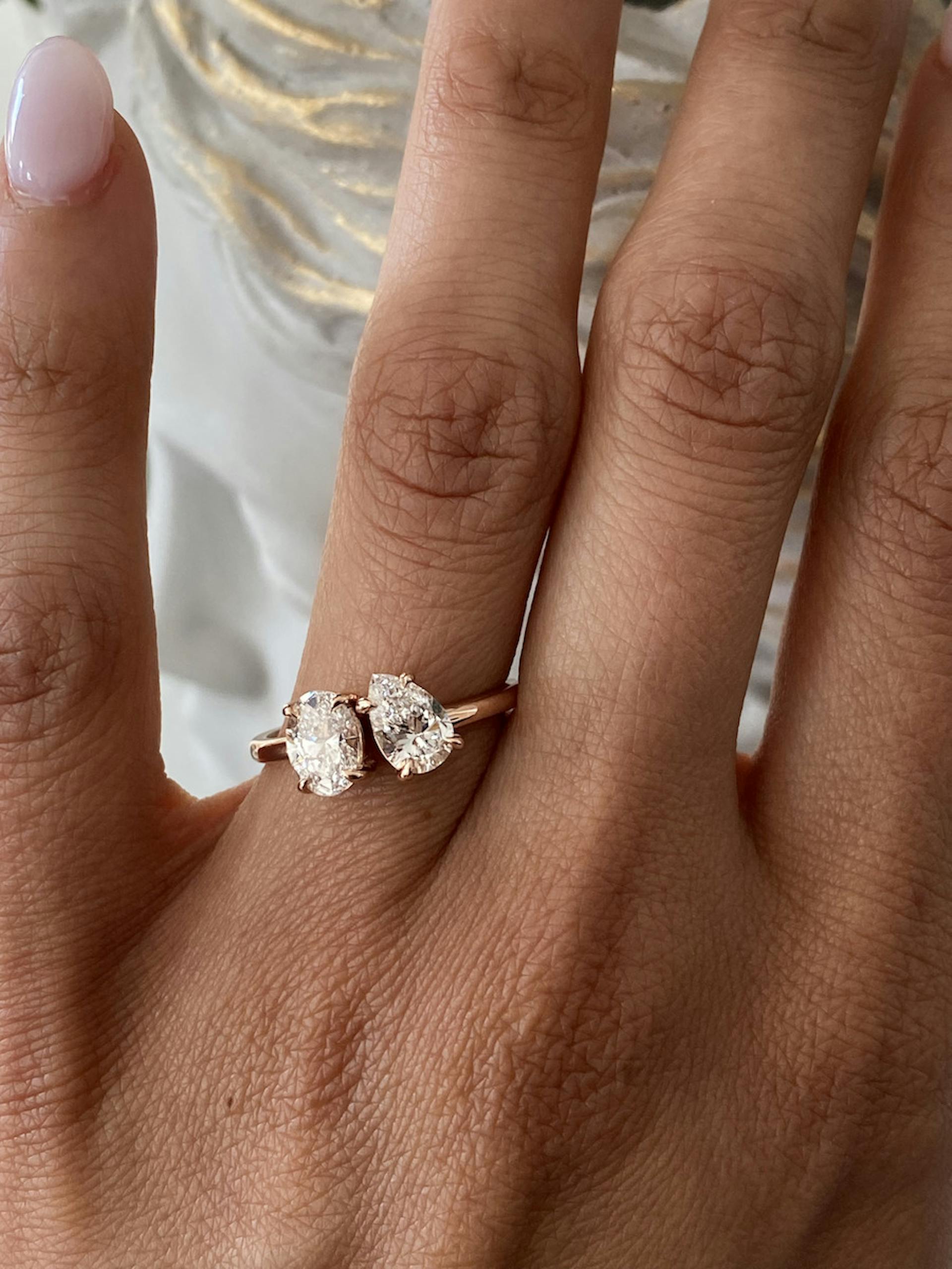 Two Stone diamond Engagement Ring Trend