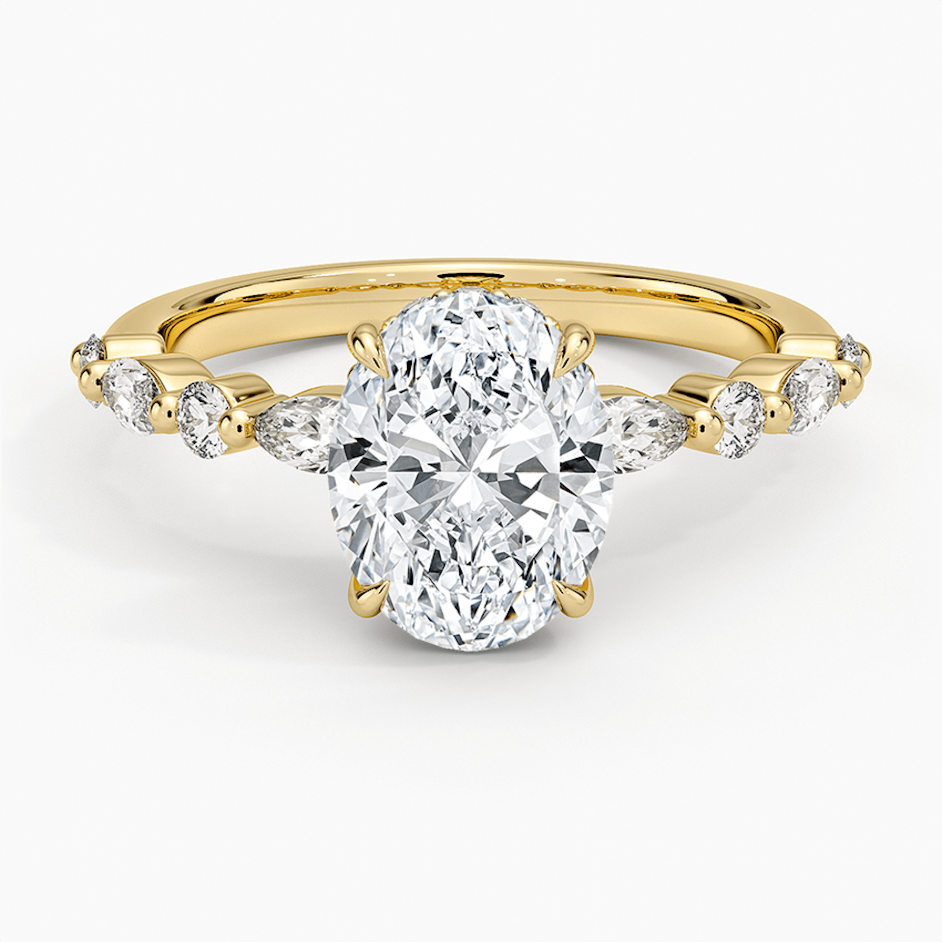 Hidden Halo Engagement Rings