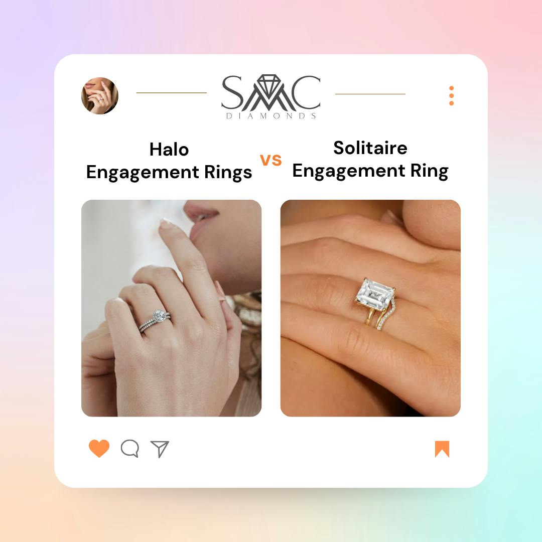 Halo vs. Solitaire Engagement Ring: Which Diamond Ring Should You Choose?
