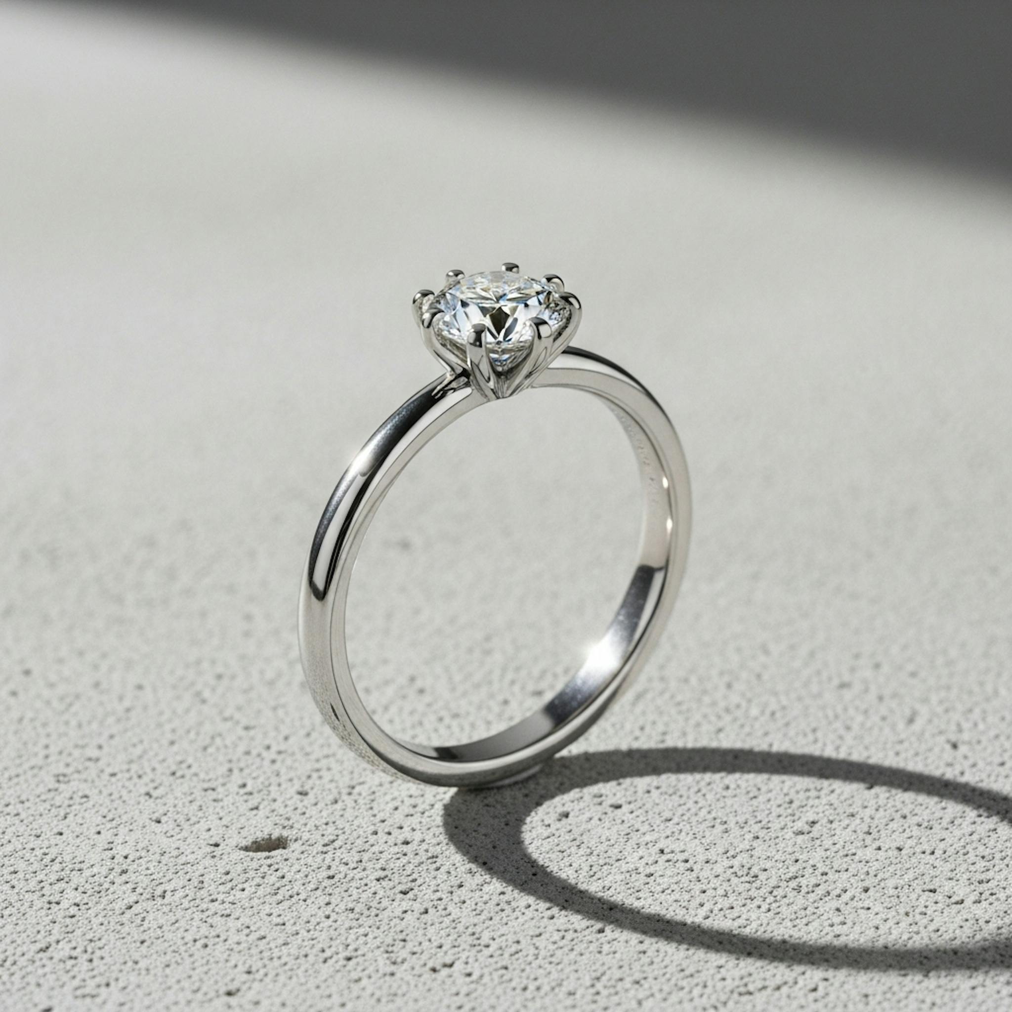 minimalist diamond engagement ring
