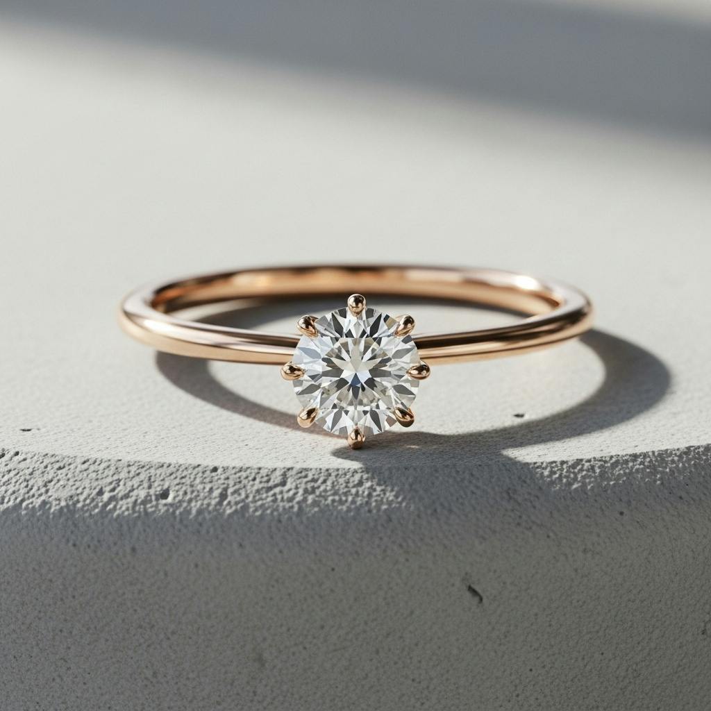 minimalist diamond engagement ring