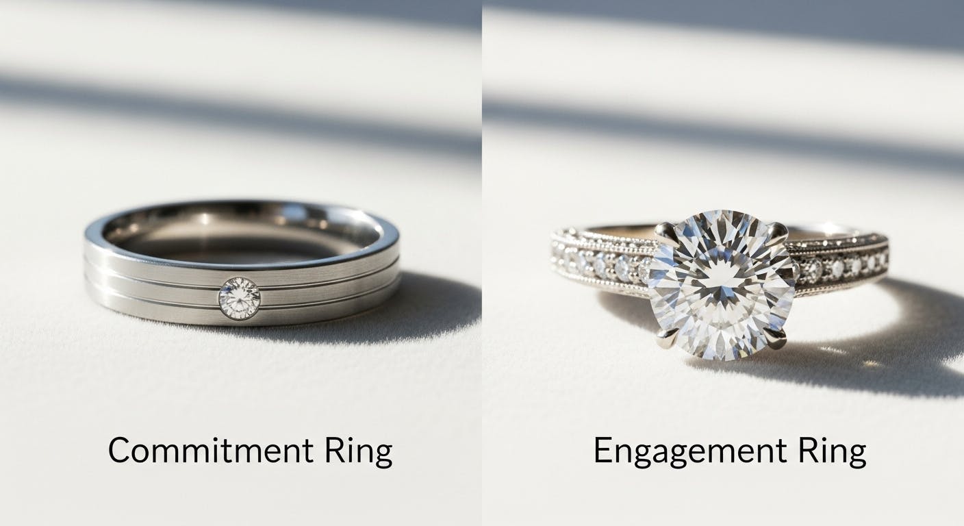 Commitment Rings vs Engagement Rings: What’s the Real Difference