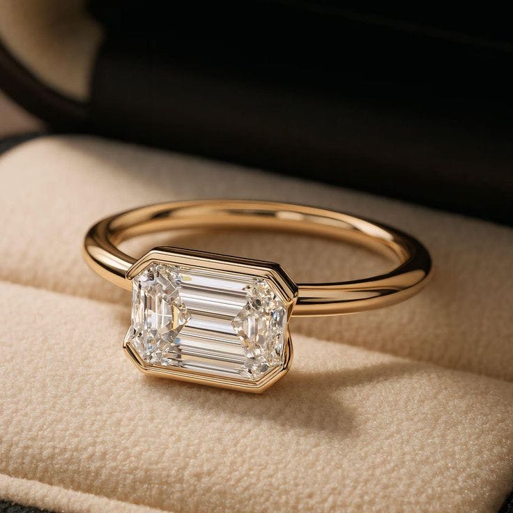 East–West Emerald Cut