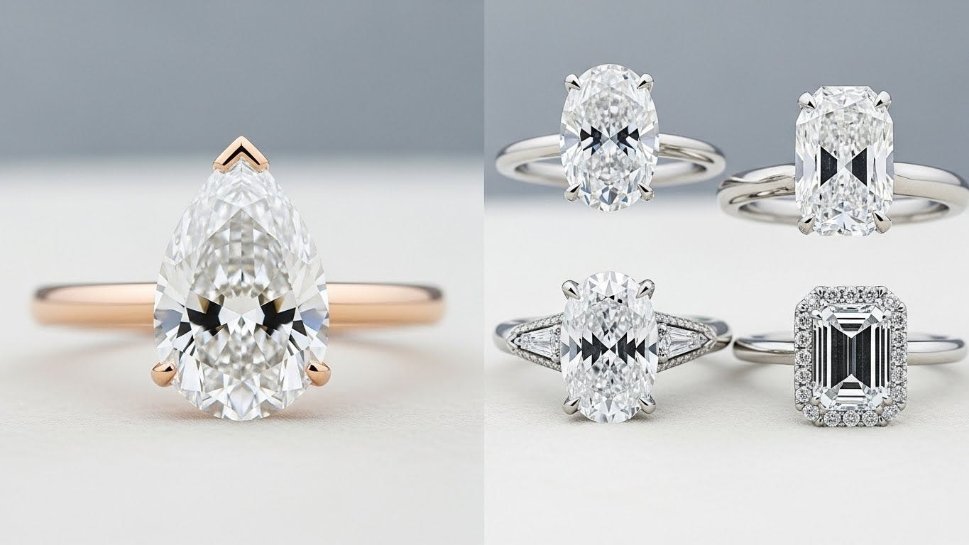Pear Shape vs Traditional Engagement Ring Shapes