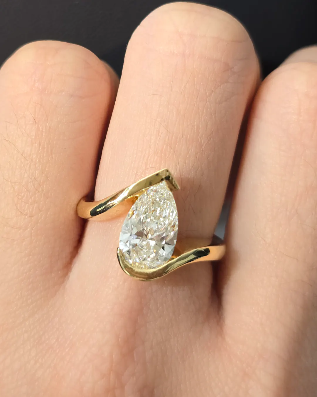 Pear Shaped Diamond Rings