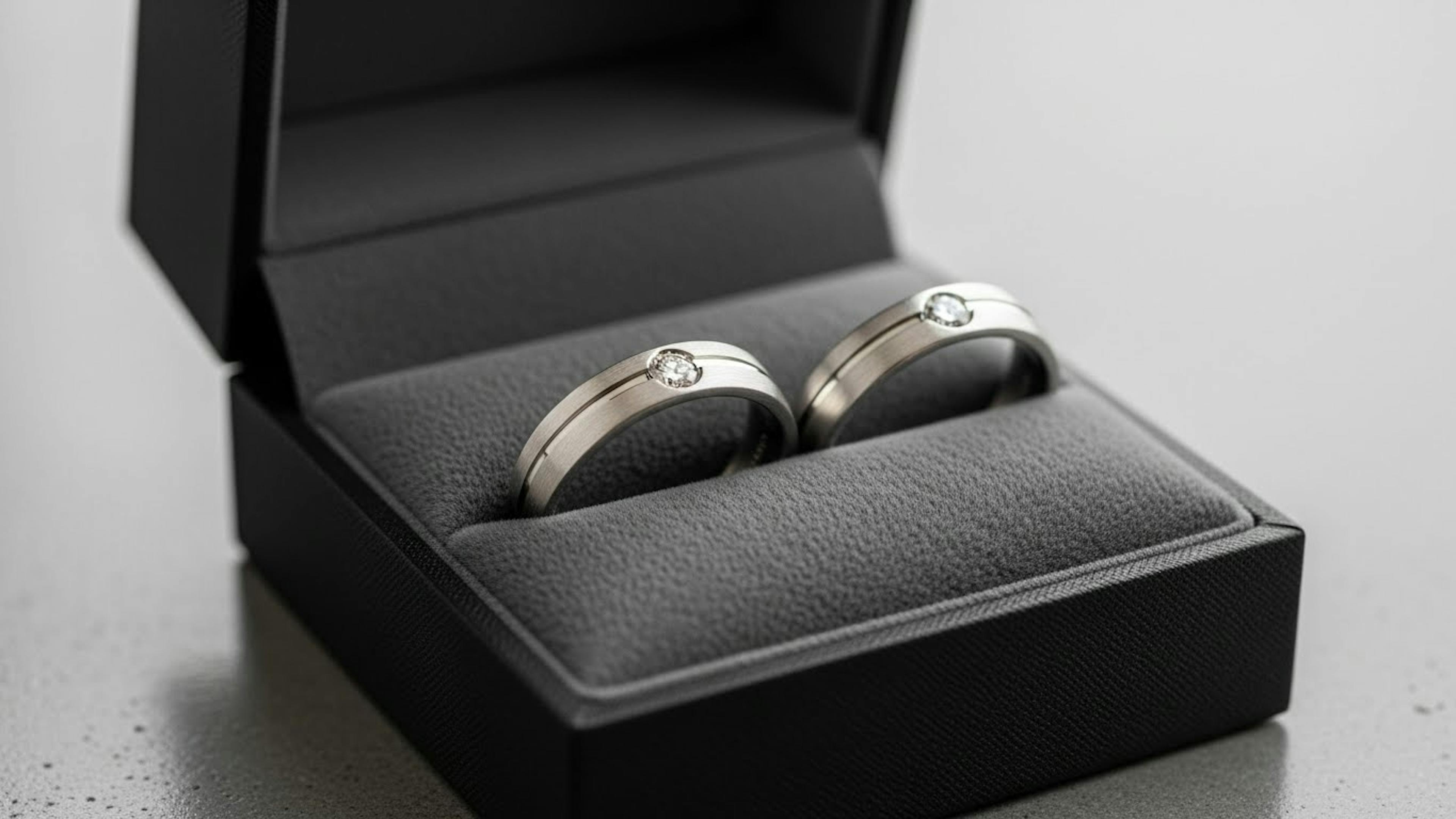 Modern Diamond Commitment Rings for couples