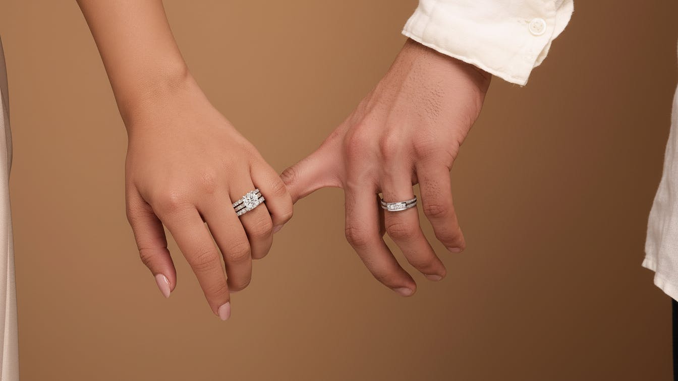 Modern Diamond Commitment Rings for Couples