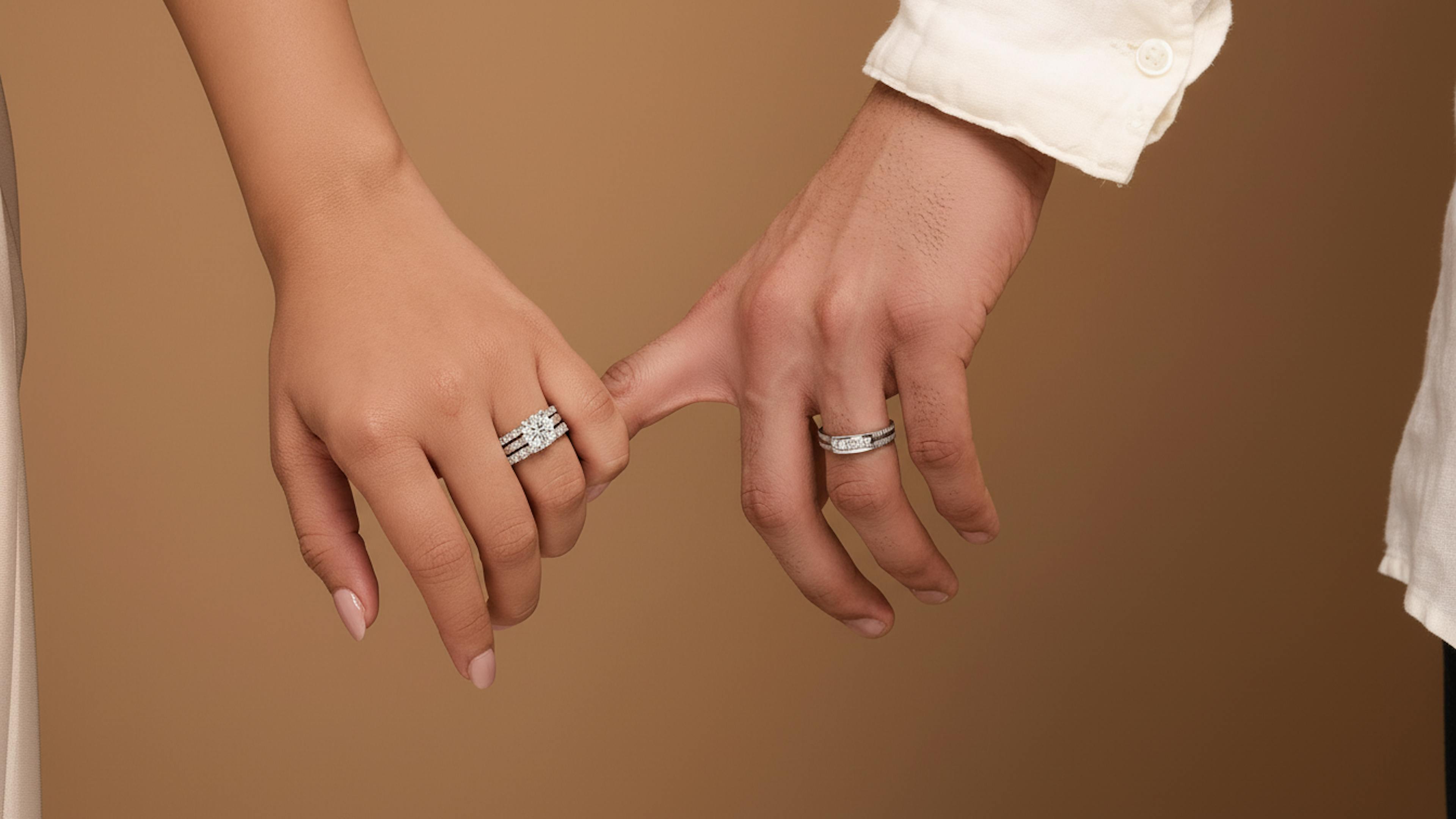 Modern Diamond Commitment Rings for Couples