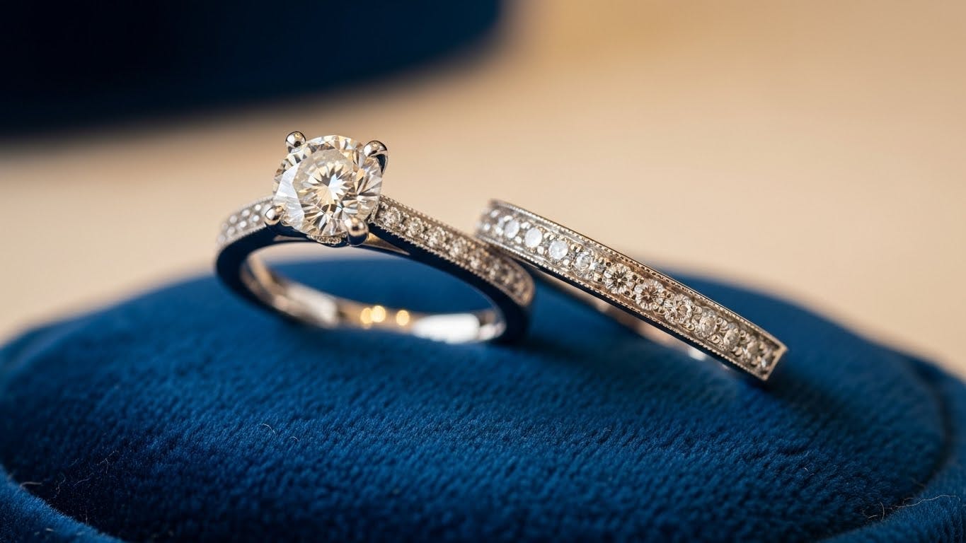 Modern Diamond Commitment Rings for Couples