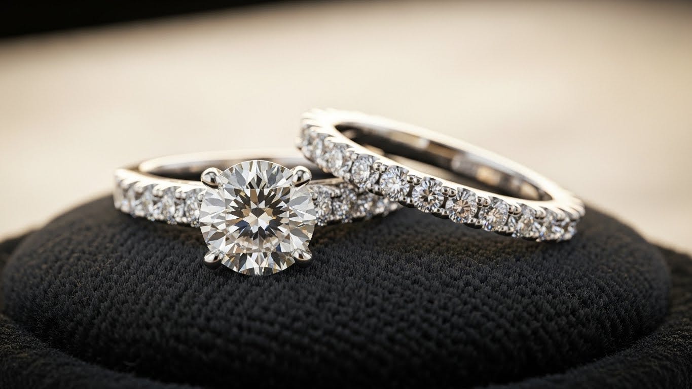 Modern Diamond Commitment Rings for Couples