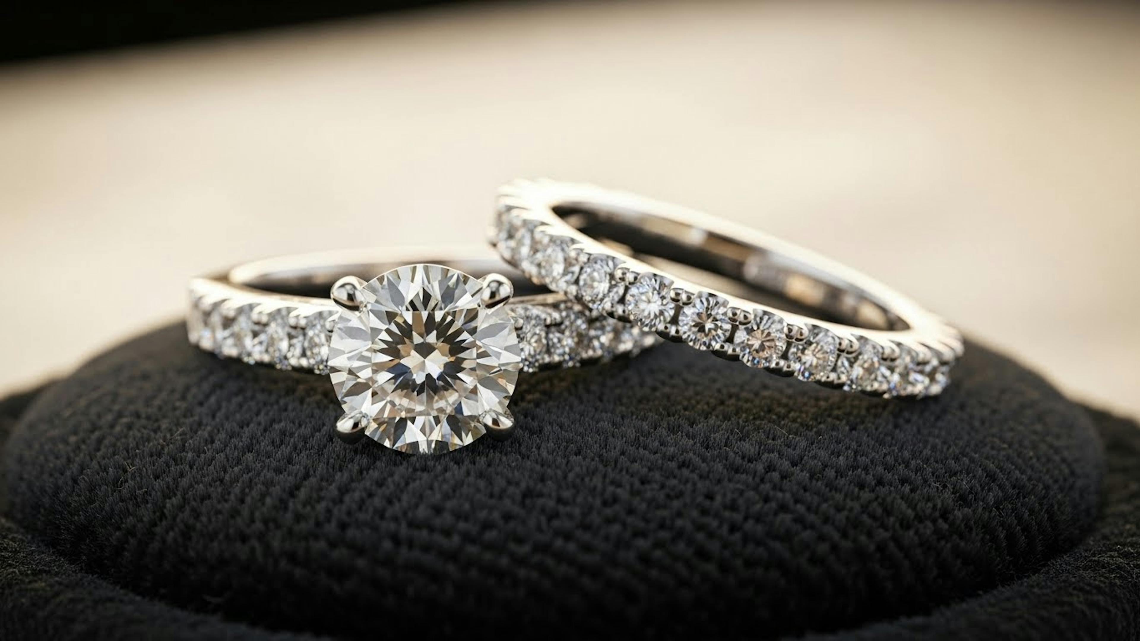 Modern Diamond Commitment Rings for Couples