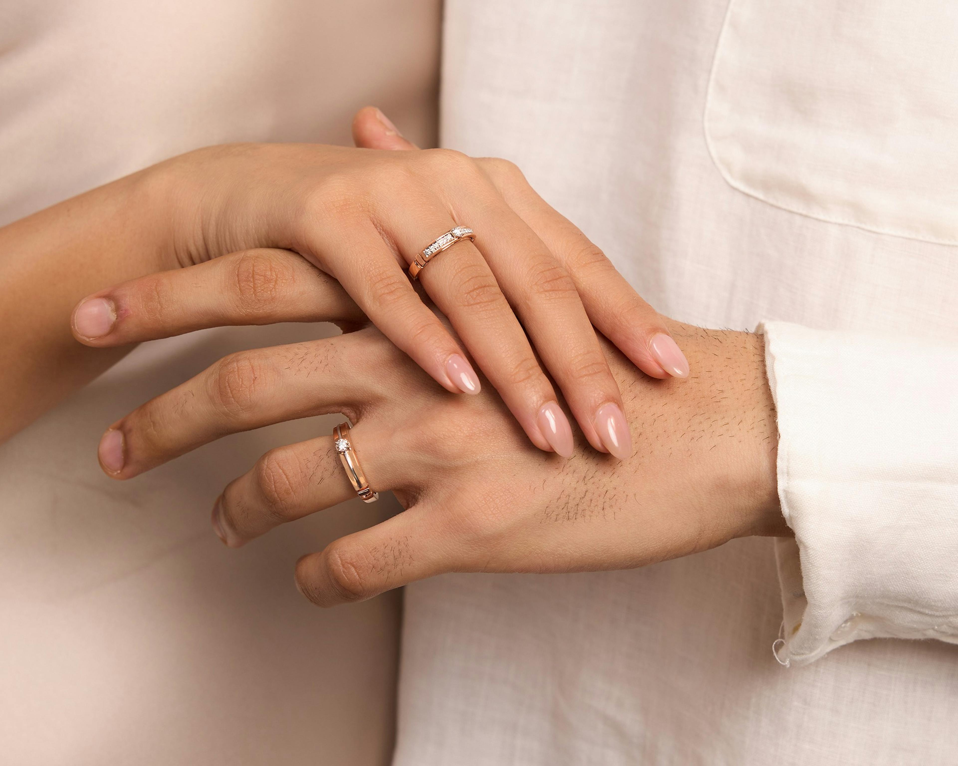 Modern Diamond Commitment Rings for Couples